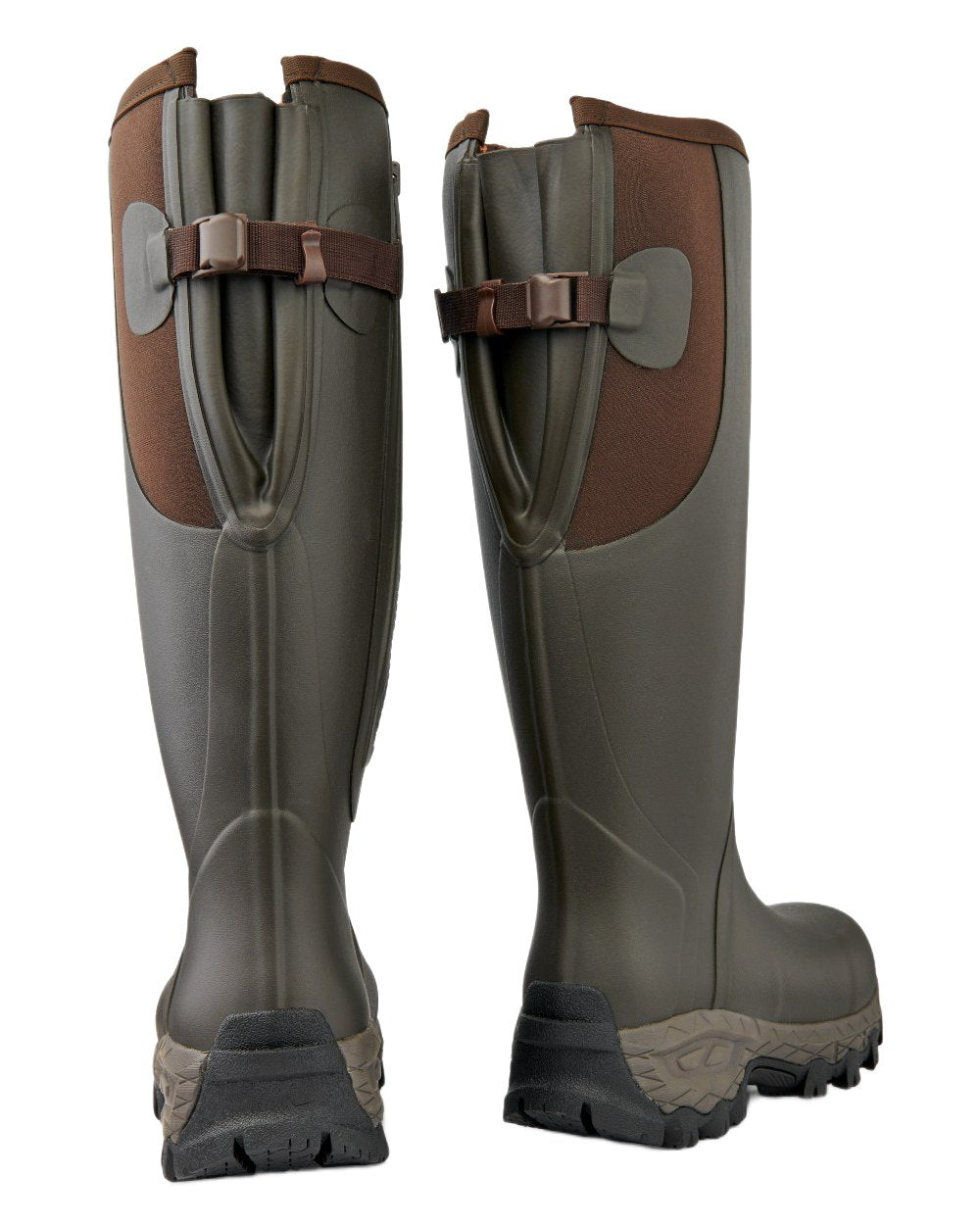 Dark Brown Coloured Gateway1 Moor Country Lady 17" 3mm Side-Zip Wellingtons on white background #colour_dark-brown
