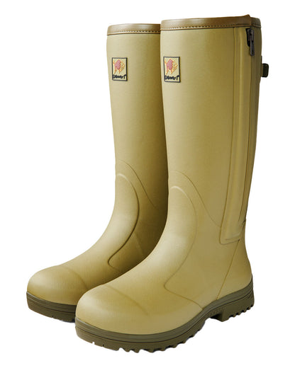 Cedar Olive coloured Gateway1 Pheasant Game 18" 5mm Size-Zip Wellingtons on White background #colour_cedar-olive