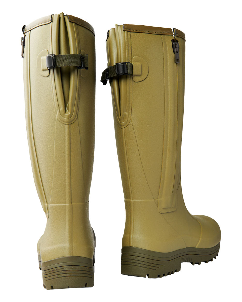Cedar Olive coloured Gateway1 Pheasant Game 18" 5mm Size-Zip Wellingtons on White background #colour_cedar-olive