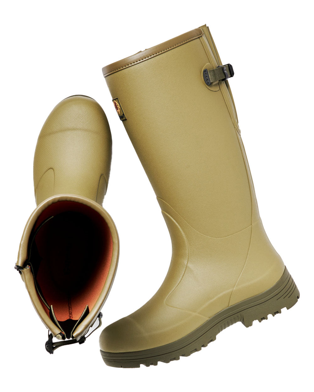 Cedar Olive coloured Gateway1 Pheasant Game 18" 5mm Size-Zip Wellingtons on White background #colour_cedar-olive