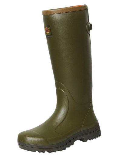 Dark Olive Coloured Gateway1 Pheasant Game 18" 5mm Wellingtons on white background #colour_dark-olive