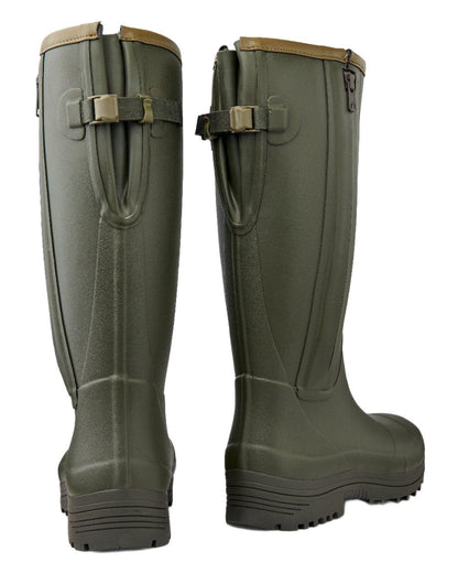 Dark Olive Coloured Gateway1 Pheasant Game Lady 17" 5mm Side-Zip Wellingtons on white background #colour_dark-olive