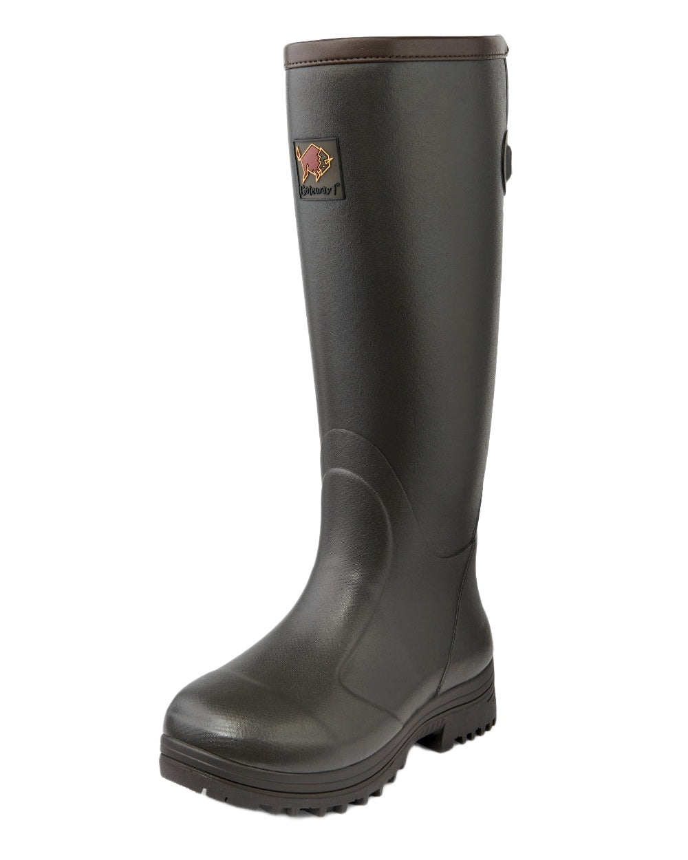 Dark Brown Coloured Gateway1 Pheasant Game Lady 17" 5mm Wellingtons on white background #colour_dark-brown