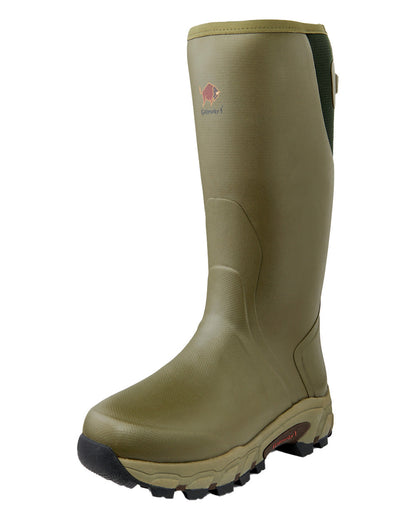 Olive coloured Gateway1 Pro Shooter 18" 7mm Wellingtons on White background #colour_olive