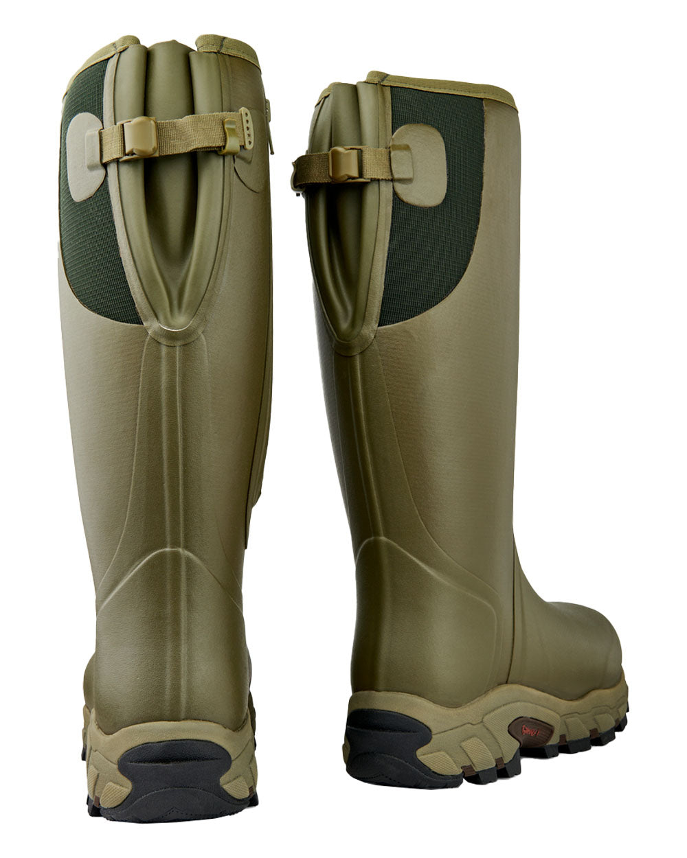 Olive coloured Gateway1 Pro Shooter 18" 7mm Wellingtons on White background #colour_olive