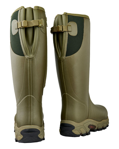 Olive coloured Gateway1 Pro Shooter 18" 7mm Wellingtons on White background #colour_olive