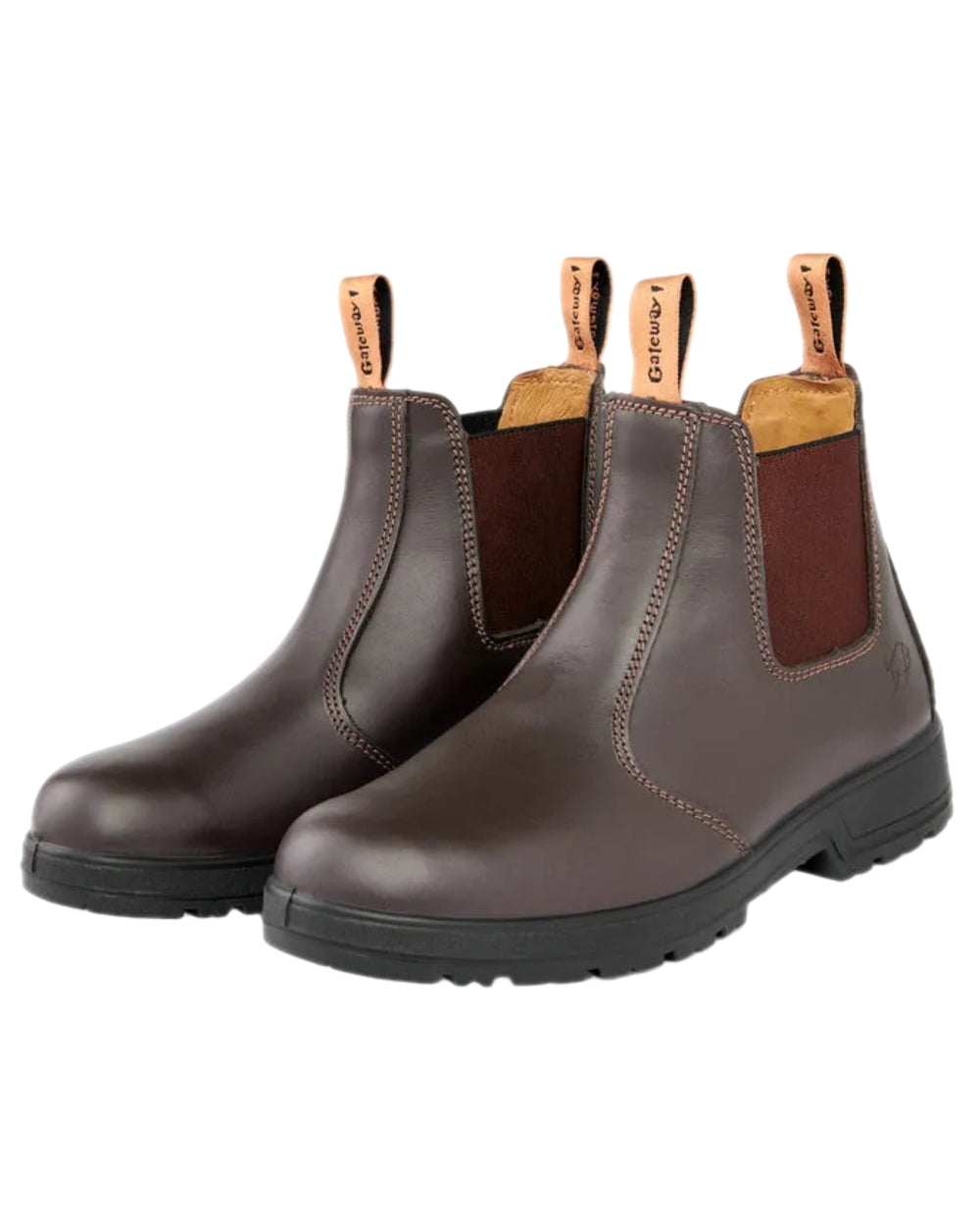 Coffee Coloured Gateway1 SD 6" Pull-on Chelsea Boots on white background #colour_coffee