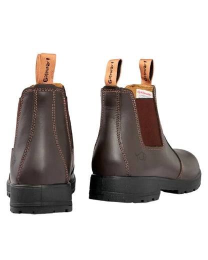 Coffee Coloured Gateway1 SD 6" Pull-on Chelsea Boots on white background #colour_coffee
