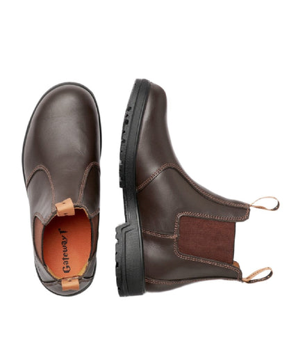 Coffee Coloured Gateway1 SD 6" Pull-on Chelsea Boots on white background #colour_coffee