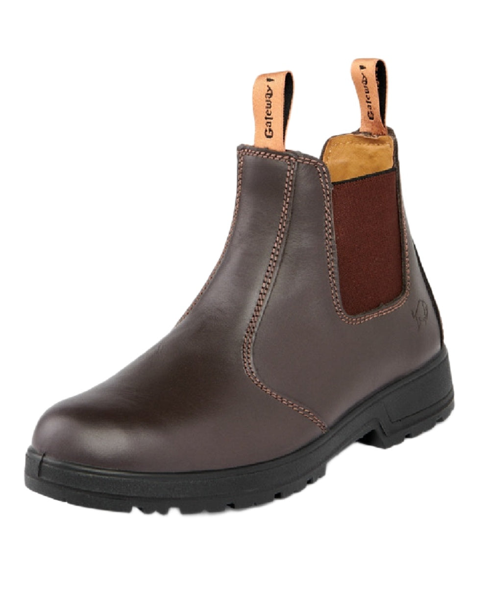 Coffee Coloured Gateway1 SD 6" Pull-on Chelsea Boots on white background #colour_coffee