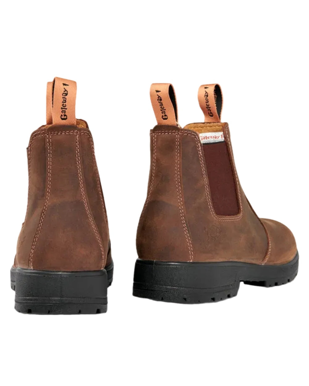 Dark Brown Coloured Gateway1 SD 6" Pull-on Chelsea Boots on white background #colour_dark-brown