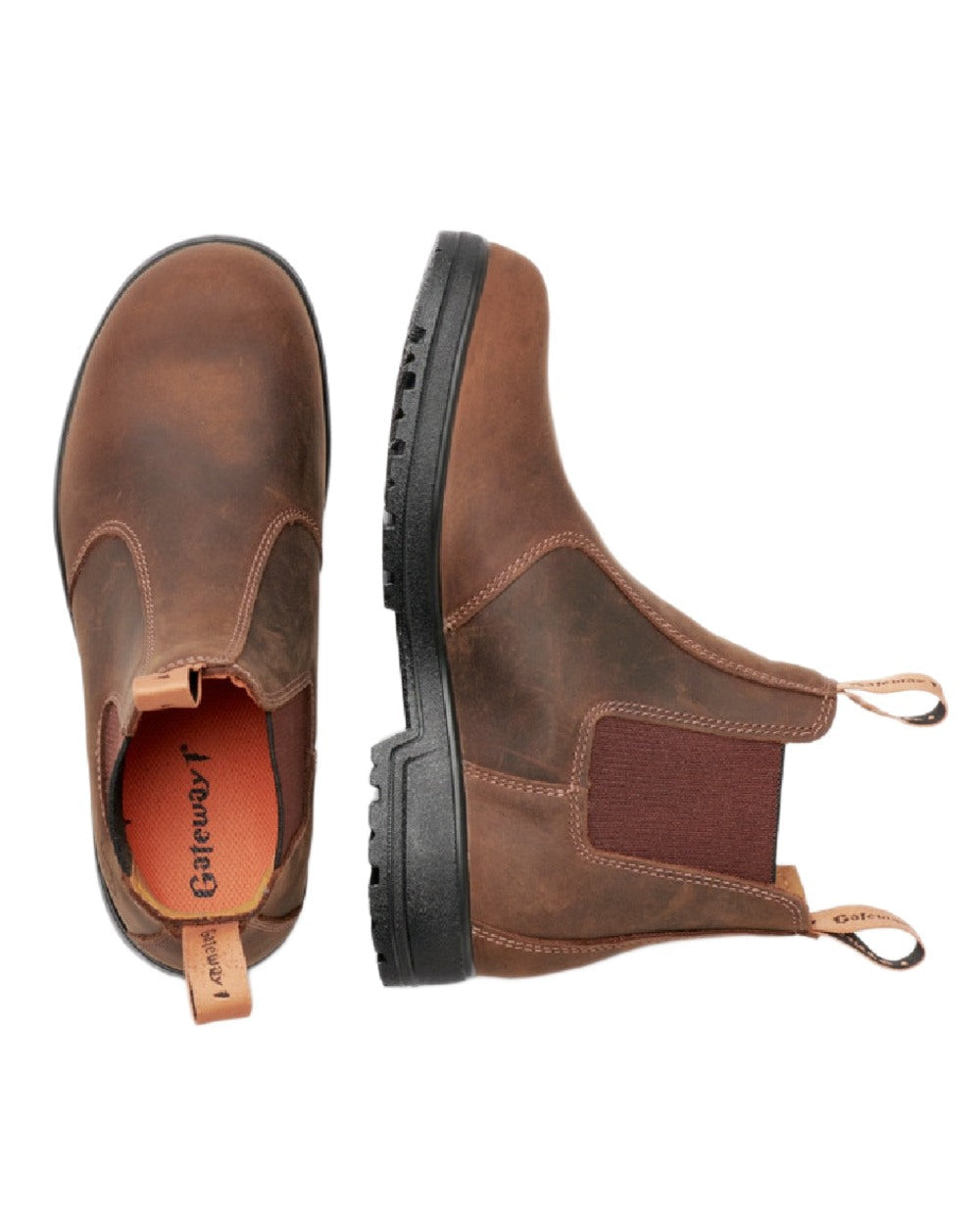 Dark Brown Coloured Gateway1 SD 6" Pull-on Chelsea Boots on white background #colour_dark-brown