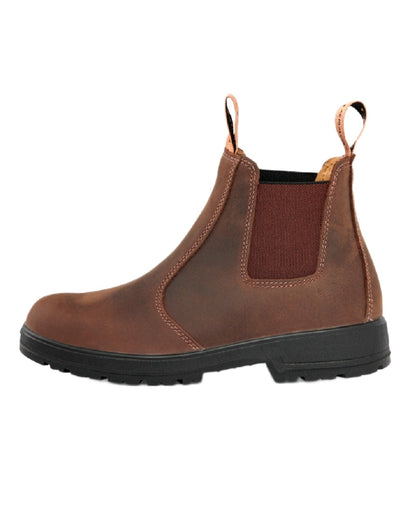 Dark Brown Coloured Gateway1 SD 6" Pull-on Chelsea Boots on white background #colour_dark-brown
