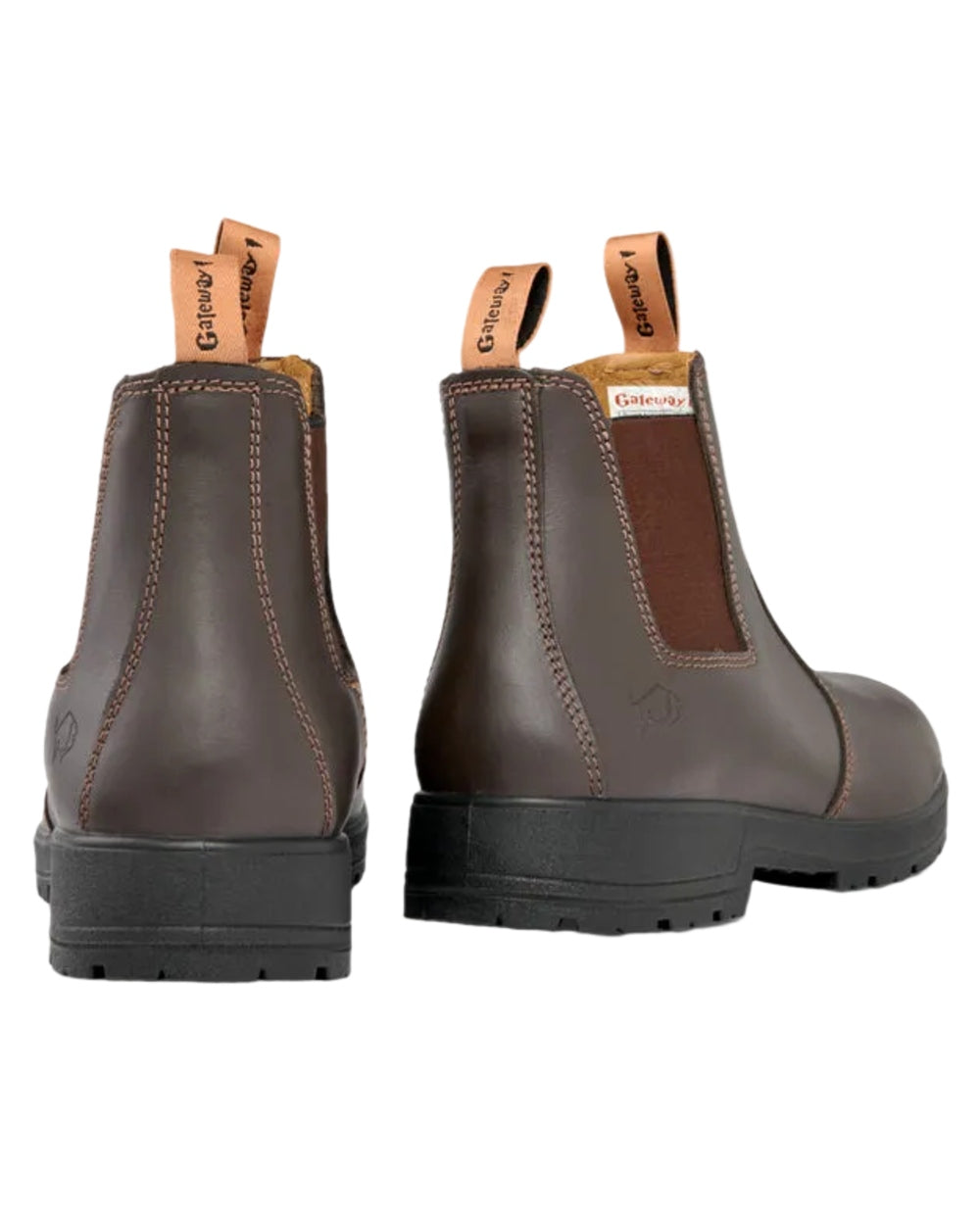 Coffee Coloured Gateway1 SD Lady 6" Pull-on Chelsea Boots on white background #colour_coffee