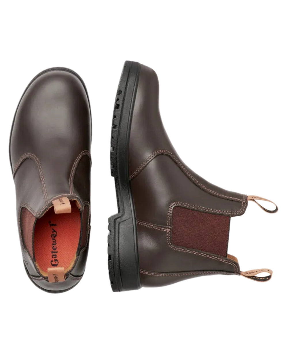 Coffee Coloured Gateway1 SD Lady 6" Pull-on Chelsea Boots on white background #colour_coffee