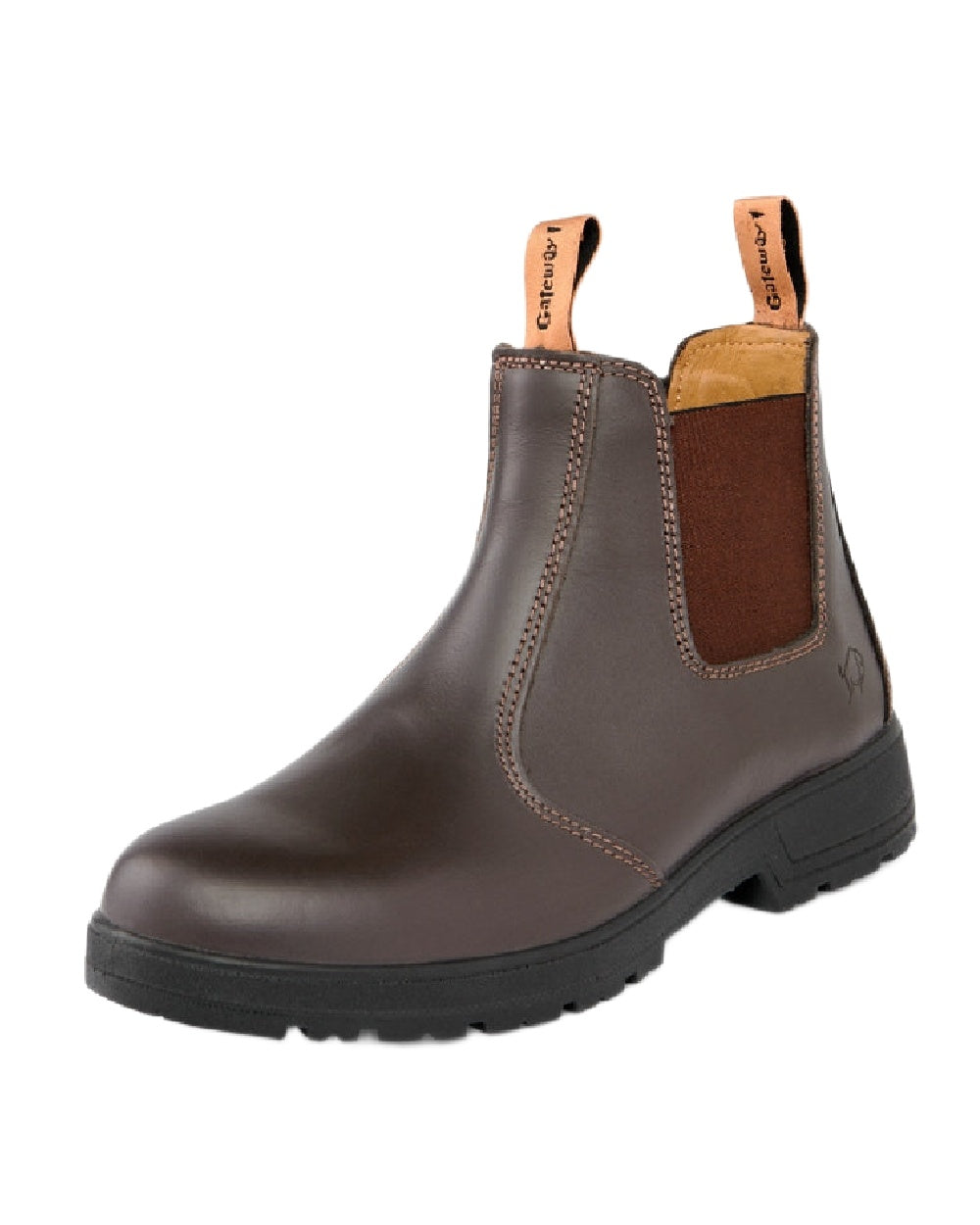 Coffee Coloured Gateway1 SD Lady 6" Pull-on Chelsea Boots on white background #colour_coffee