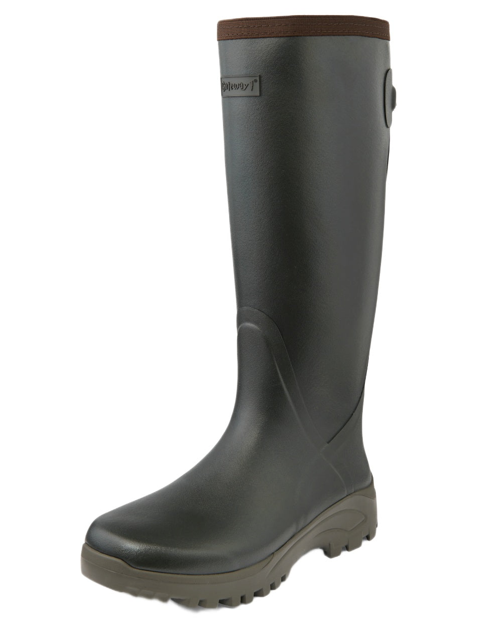 Khaki Coloured Gateway1 Sportsman II 18" Wellingtons on white background #colour_khaki