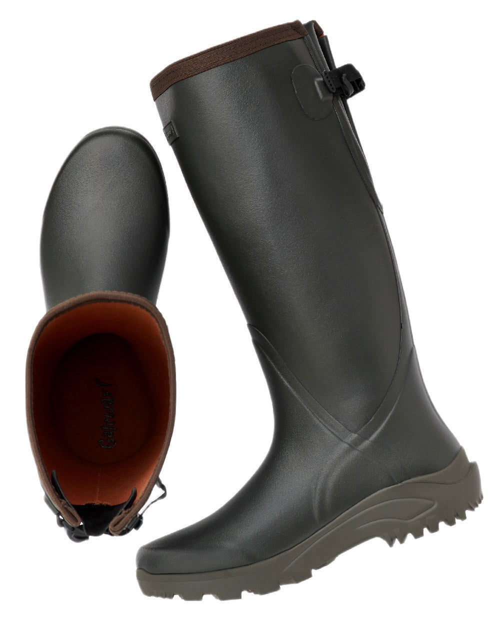 Khaki Coloured Gateway1 Sportsman II 18" Wellingtons on white background #colour_khaki