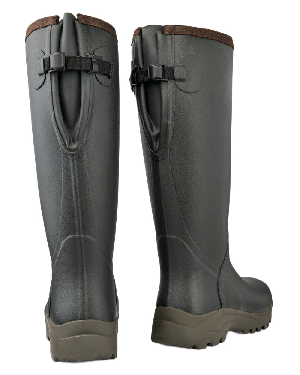 Khaki Coloured Gateway1 Sportsman II Lady 17" 4mm Wellingtons on white background #colour_khaki