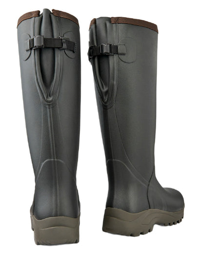 Khaki Coloured Gateway1 Sportsman II Lady 17" 4mm Wellingtons on white background #colour_khaki