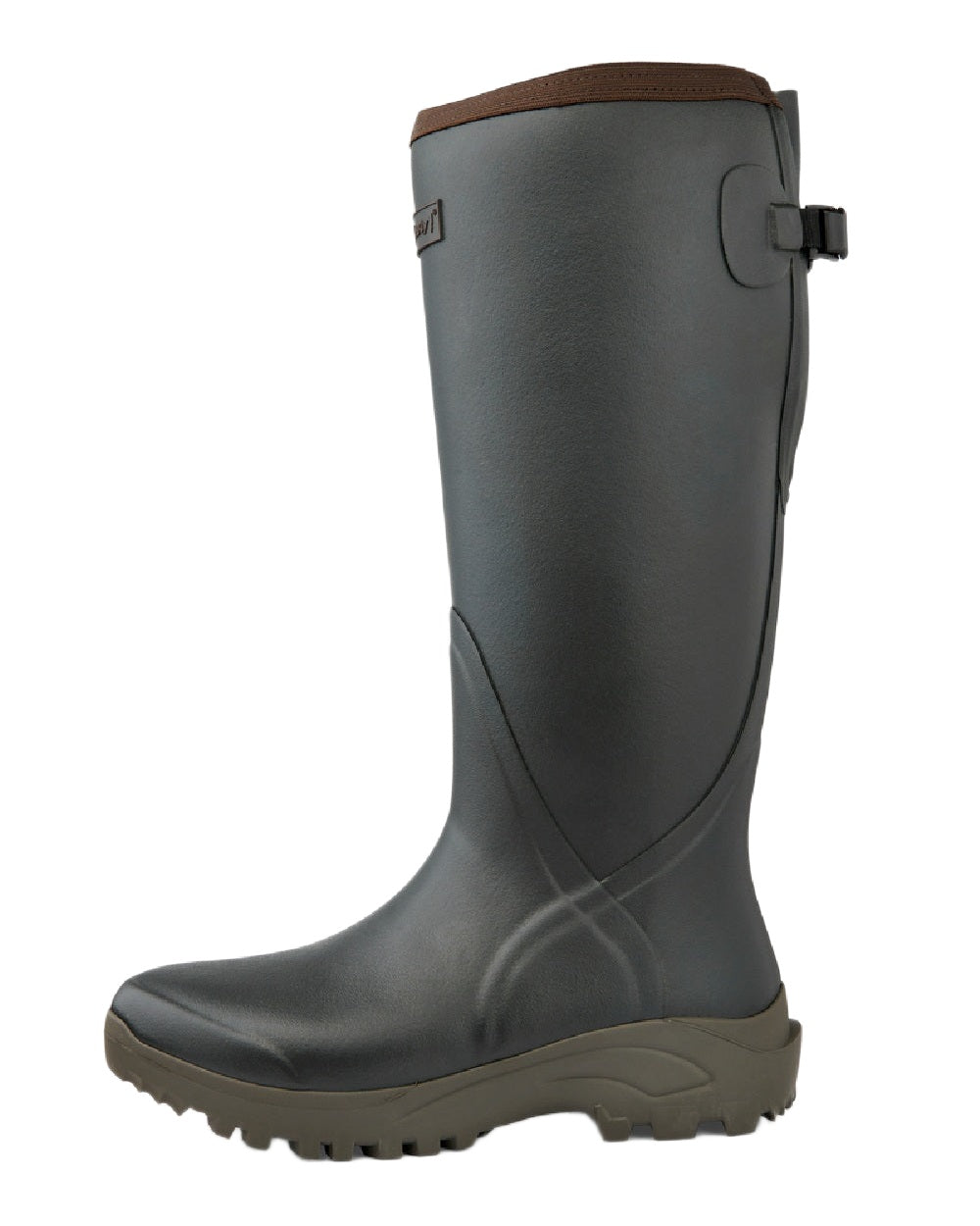 Khaki Coloured Gateway1 Sportsman II Lady 17" 4mm Wellingtons on white background #colour_khaki
