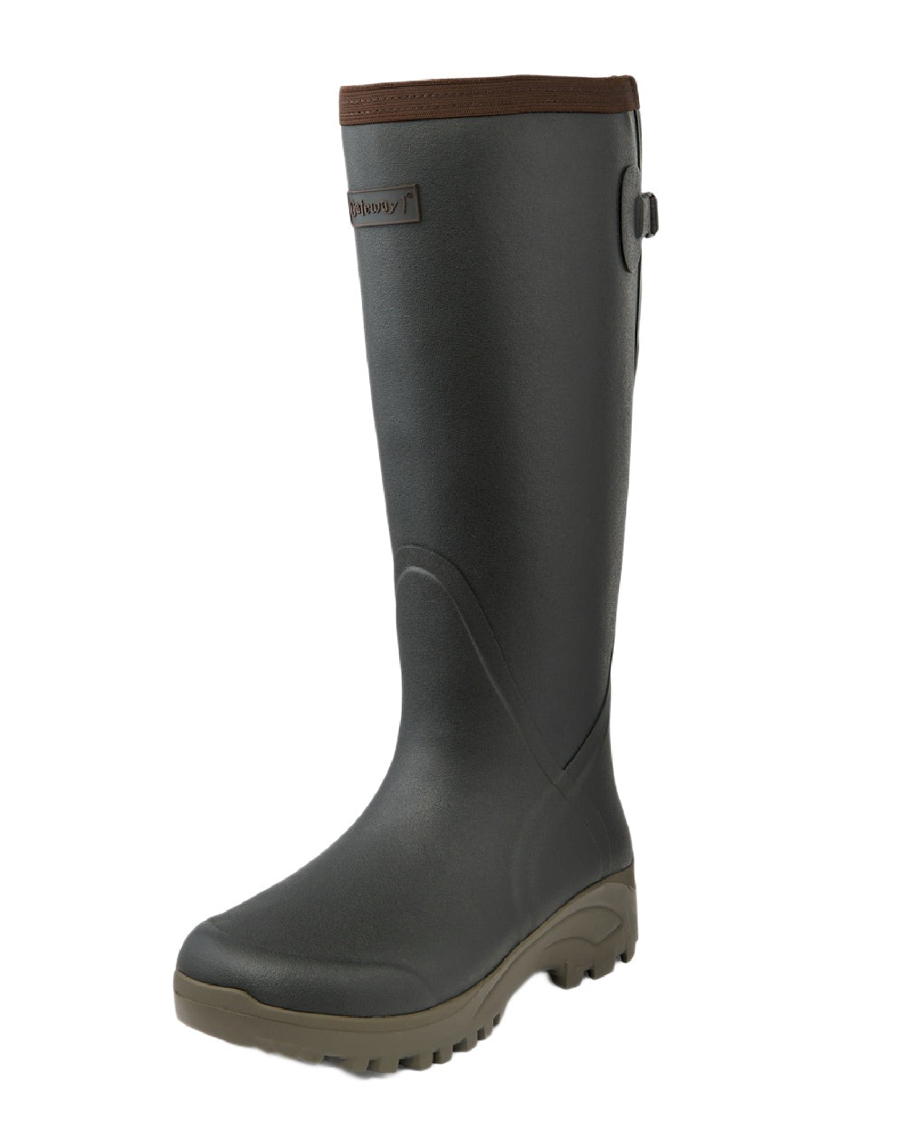 Khaki Coloured Gateway1 Sportsman II Lady 17" Wellingtons on white background #colour_khaki