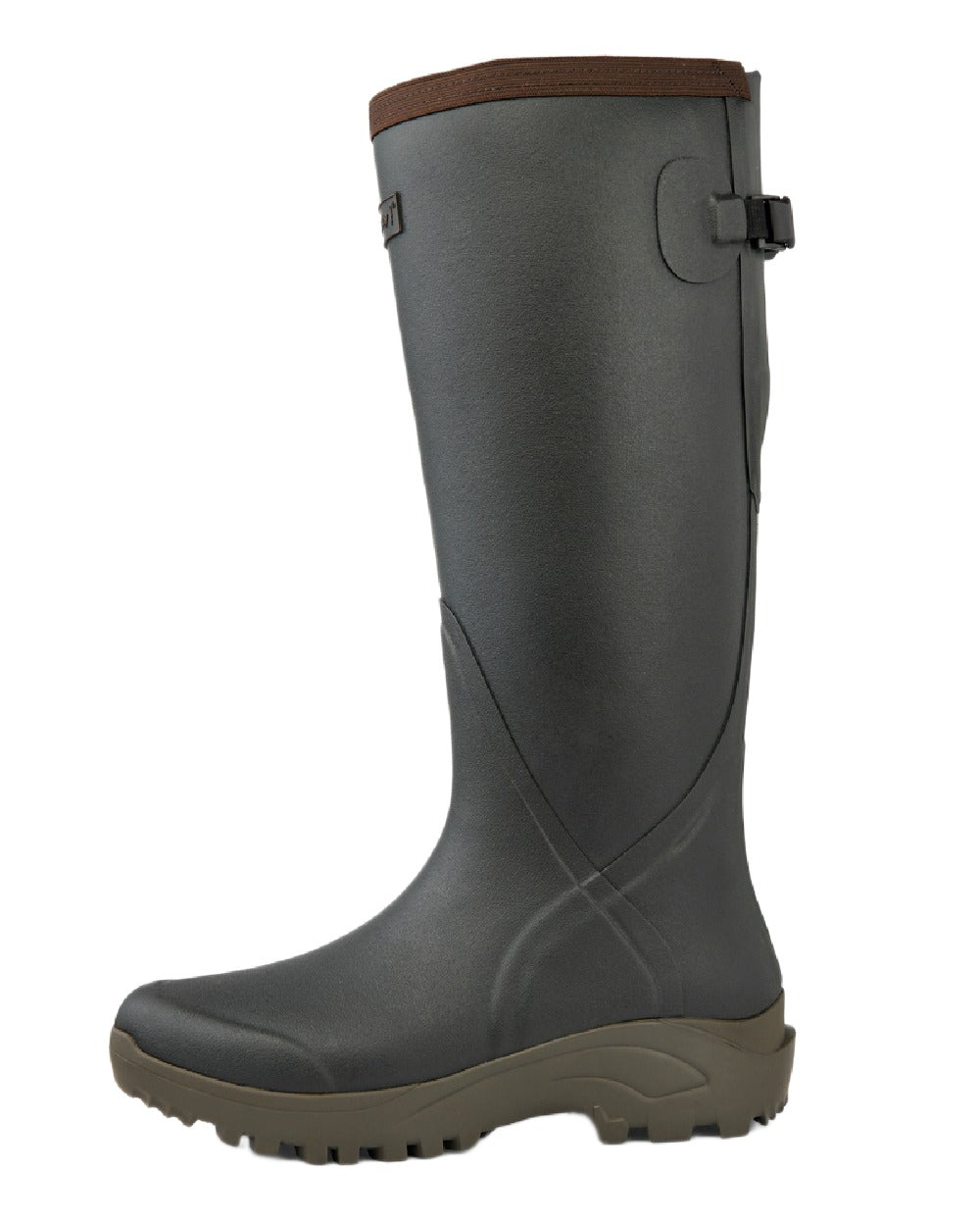 Khaki Coloured Gateway1 Sportsman II Lady 17" Wellingtons on white background #colour_khaki