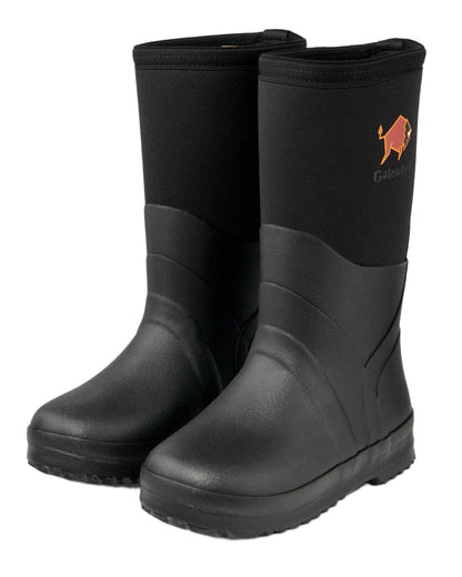 Black Coloured Gateway1 Wetland Master Kids 12 7mm Wellingtons on white background #colour_black