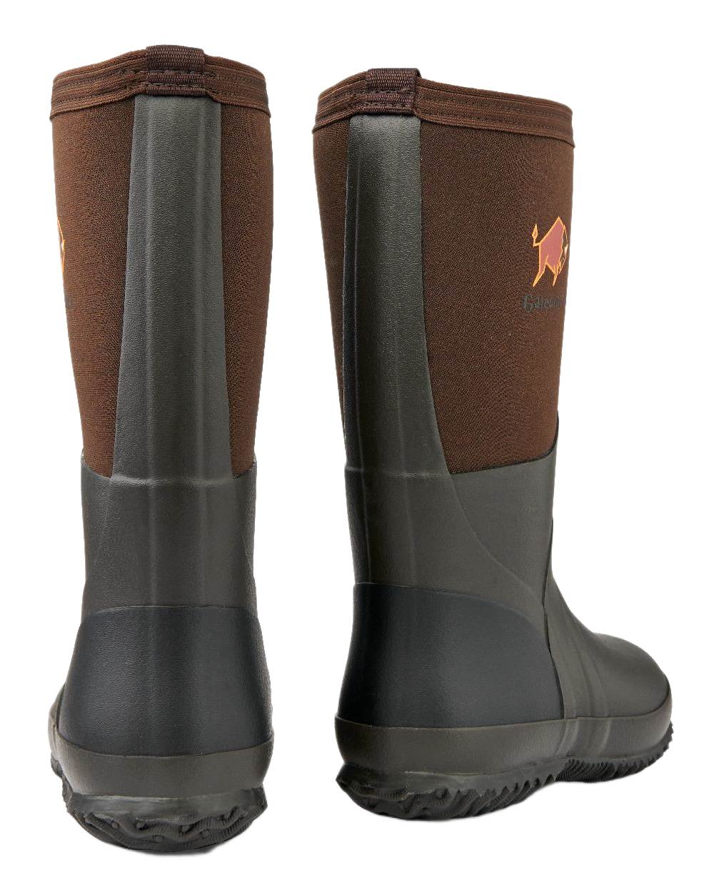 Dark Brown Coloured Gateway1 Wetland Master Kids 12 7mm Wellingtons on white background #colour_dark-brown