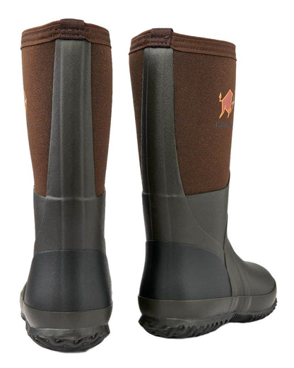 Dark Brown Coloured Gateway1 Wetland Master Kids 12 7mm Wellingtons on white background #colour_dark-brown