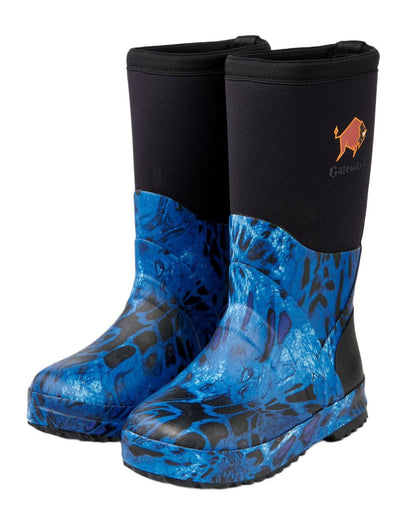 Prym1 Shore Line Blue Coloured Gateway1 Wetland Master Kids 12 7mm Wellingtons on white background #colour_prym1-shore-line-blue