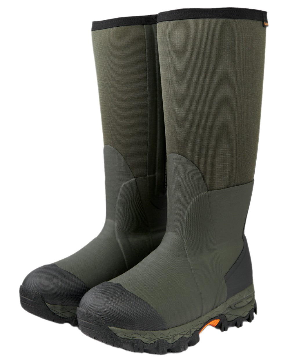 Dark Green Coloured Gateway1 Woodbeater 18" 7mm Side Zip Wellingtons on white background #colour_dark-green