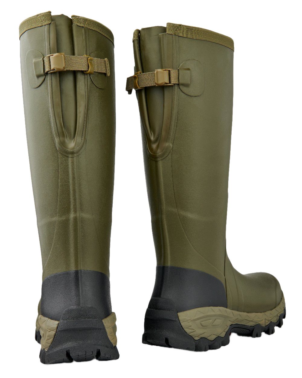 Olive Coloured Gateway1 Woodstalker 18" Wellingtons on white background #colour_olive