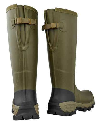 Olive Coloured Gateway1 Woodstalker 18" Wellingtons on white background #colour_olive
