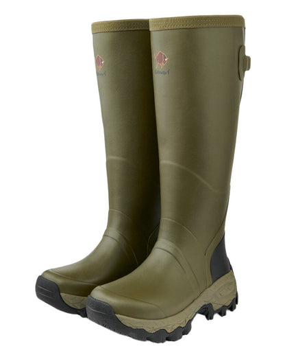 Olive Coloured Gateway1 Woodstalker Lady 17" Wellingtons on white background #colour_olive