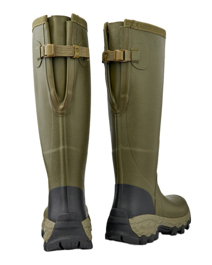 Olive Coloured Gateway1 Woodstalker Lady 17" Wellingtons on white background #colour_olive