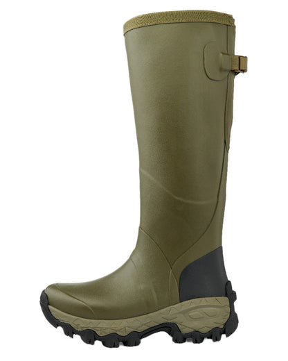 Olive Coloured Gateway1 Woodstalker Lady 17" Wellingtons on white background #colour_olive
