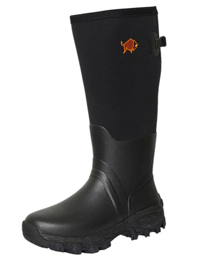 Black Coloured Gateway1 Woodwalker 18" 4mm Wellingtons on white background #colour_black