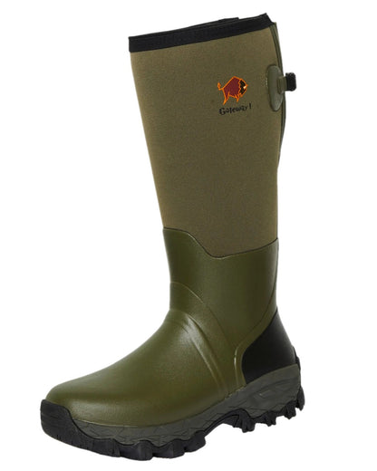Khaki Coloured Gateway1 Woodwalker 18" 4mm Wellingtons on white background #colour_khaki