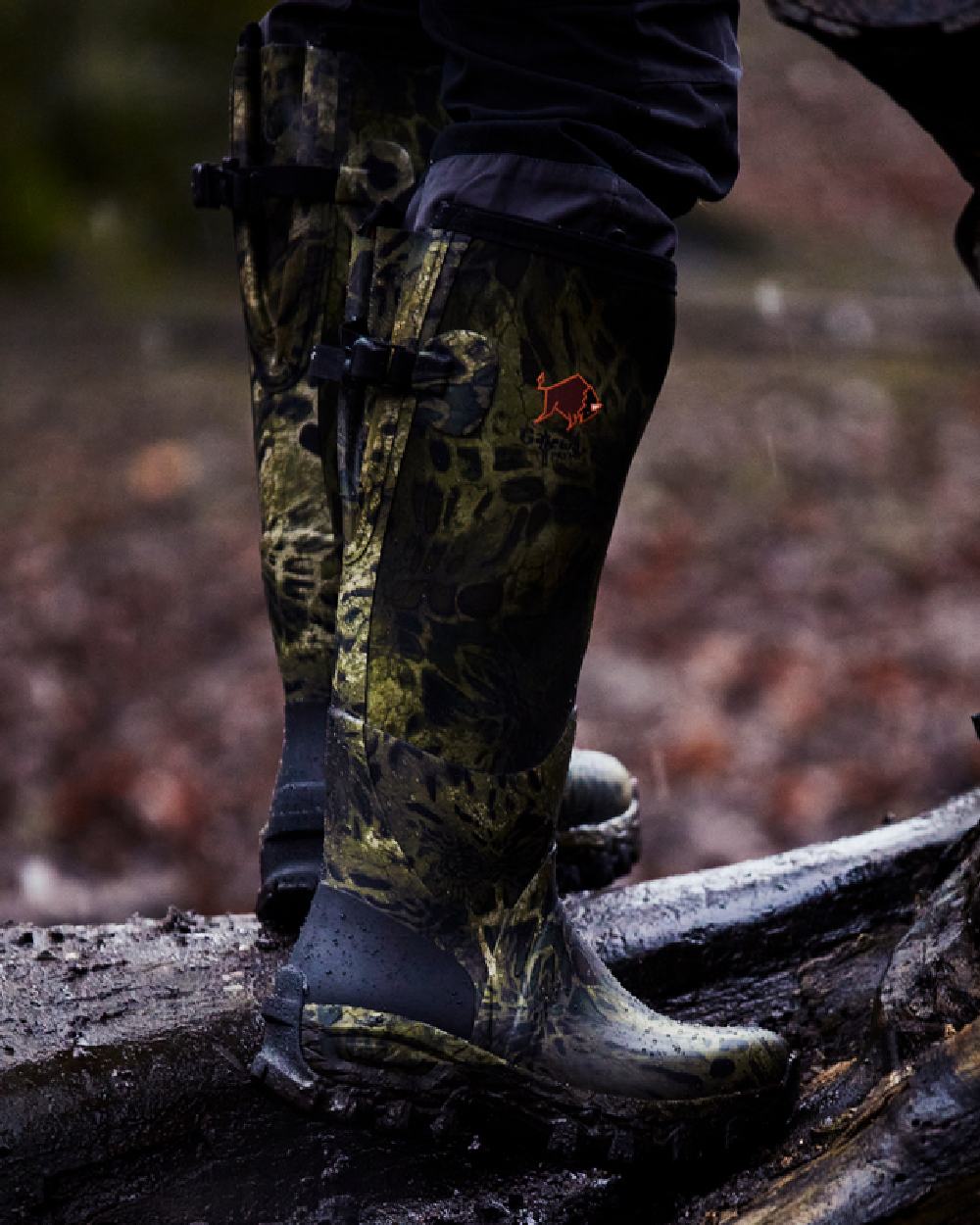 Prym1 Woodlands coloured Gateway1 Woodwalker 18" 4mm Wellingtons on outdoor background #colour_prym1-woodlands