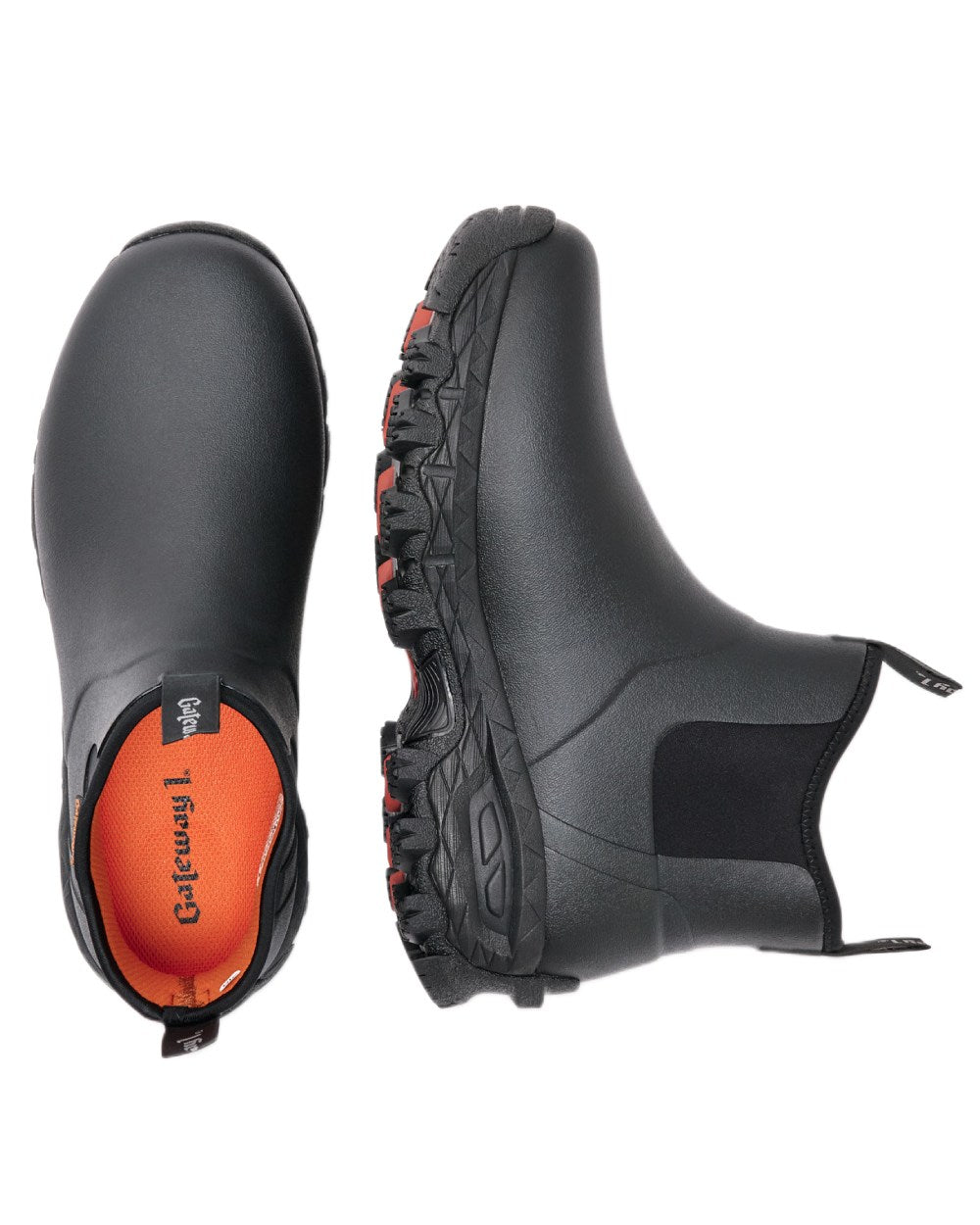 Black Coloured Gateway1 Woodwalker 7" 4mm Boots on white background #colour_black