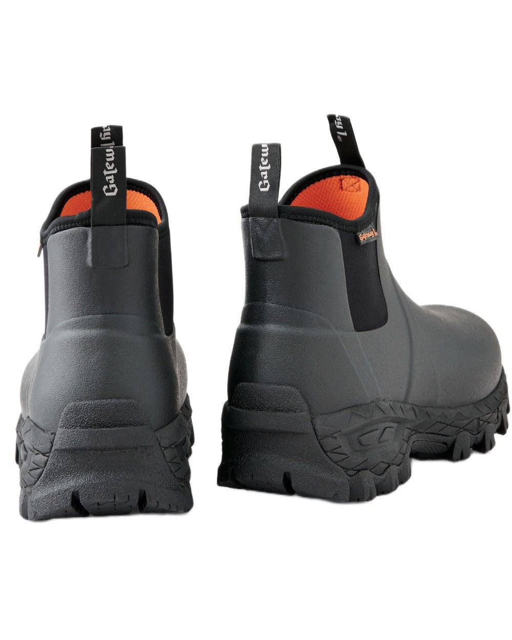 Black Coloured Gateway1 Woodwalker 7" 4mm Boots on white background #colour_black
