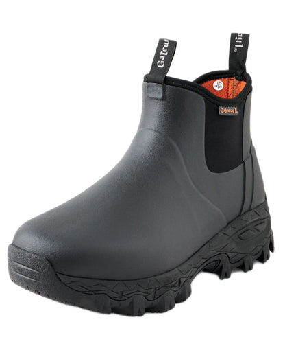 Black Coloured Gateway1 Woodwalker 7" 4mm Boots on white background #colour_black
