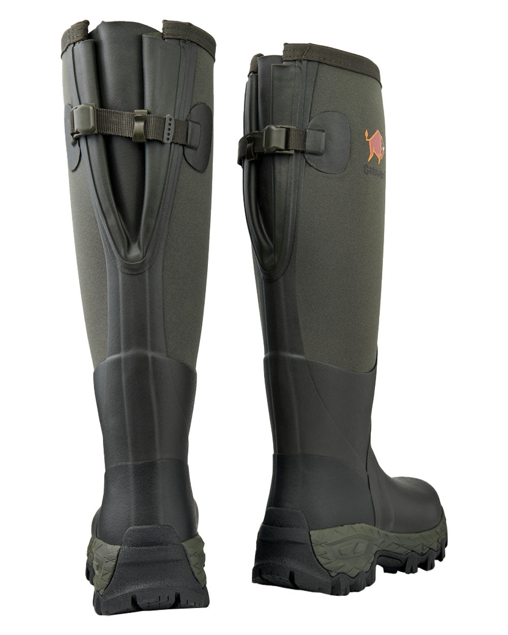 Forest coloured Gateway1 Woodwalker Lady 17" 4mm Wellingtons on White background #colour_forest