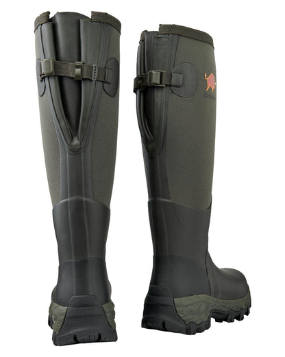 Forest coloured Gateway1 Woodwalker Lady 17" 4mm Wellingtons on White background #colour_forest