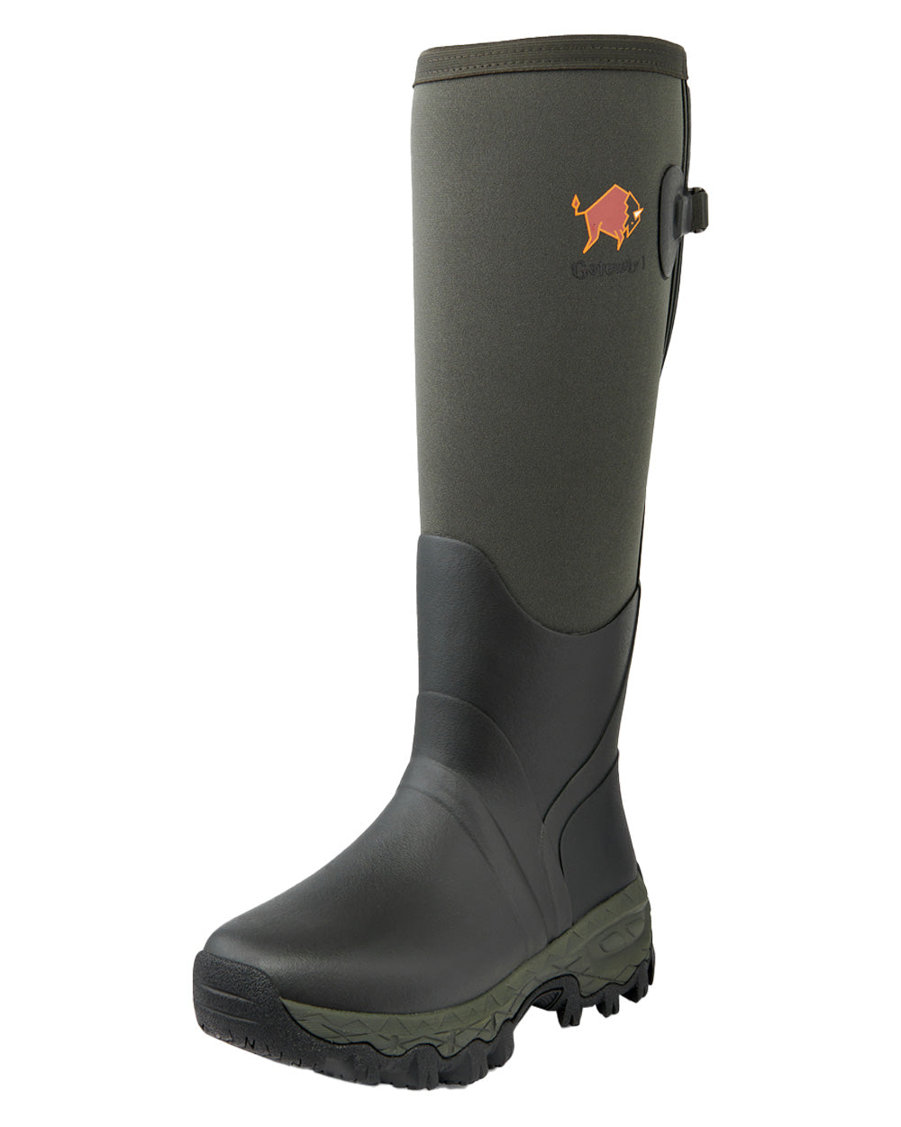 Forest coloured Gateway1 Woodwalker Lady 17" 4mm Wellingtons on White background #colour_forest