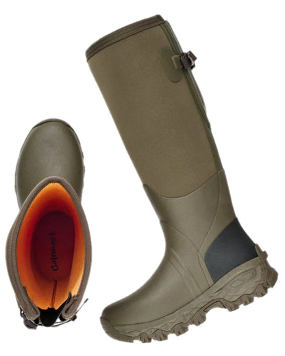 Walnut coloured Gateway1 Woodwalker Lady 17" 4mm Wellingtons on White background #colour_walnut