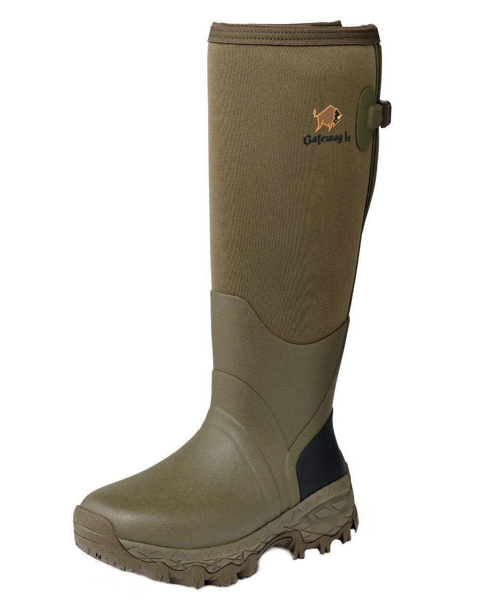 Walnut coloured Gateway1 Woodwalker Lady 17" 4mm Wellingtons on White background #colour_walnut