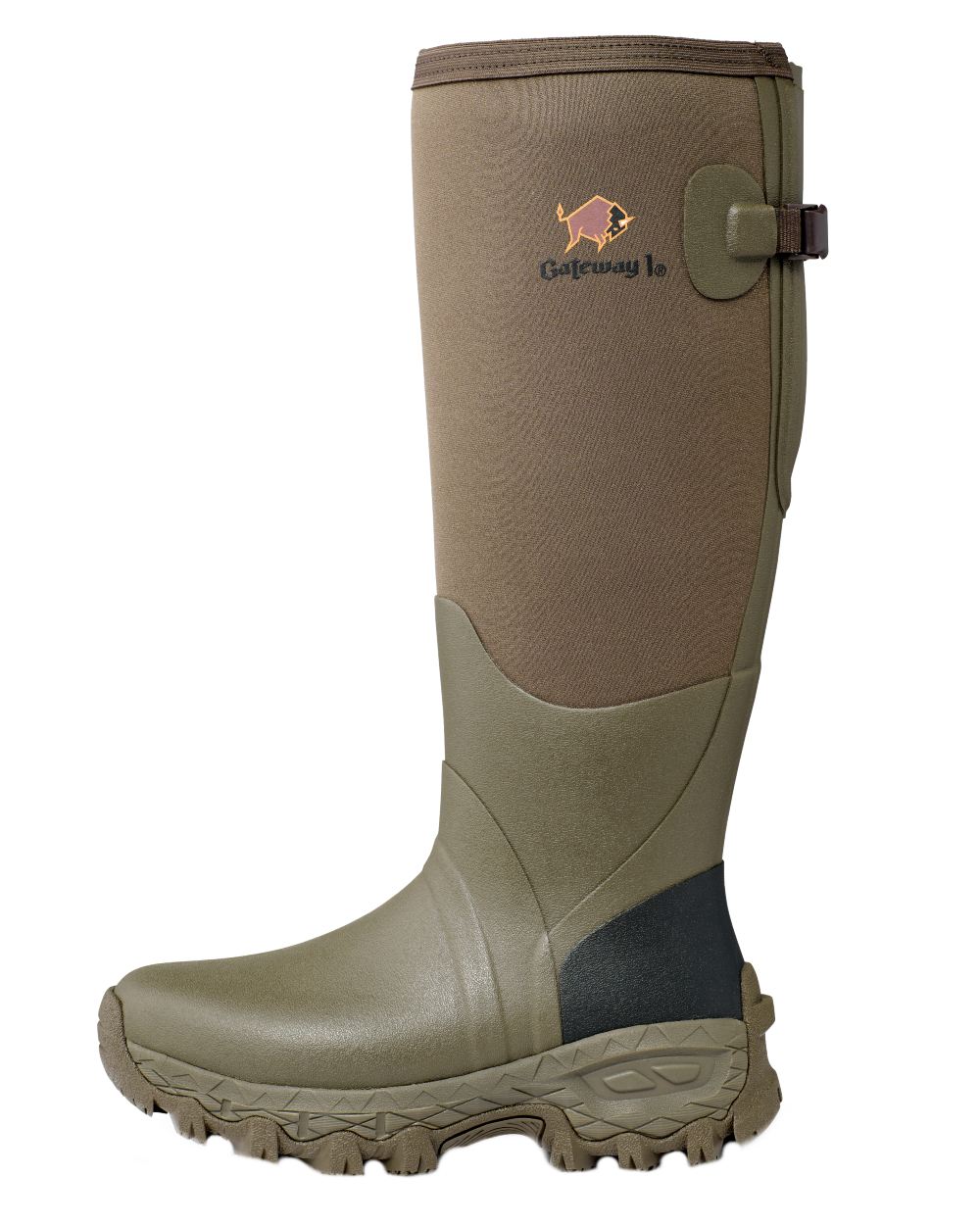 Walnut coloured Gateway1 Woodwalker Lady 17" 4mm Wellingtons on White background #colour_walnut