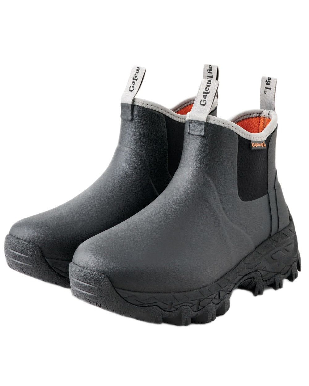 Black Coloured Gateway1 Woodwalker Lady 7" 4mm Boots on white background #colour_black